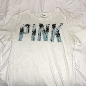Pink rhinestone shirt.